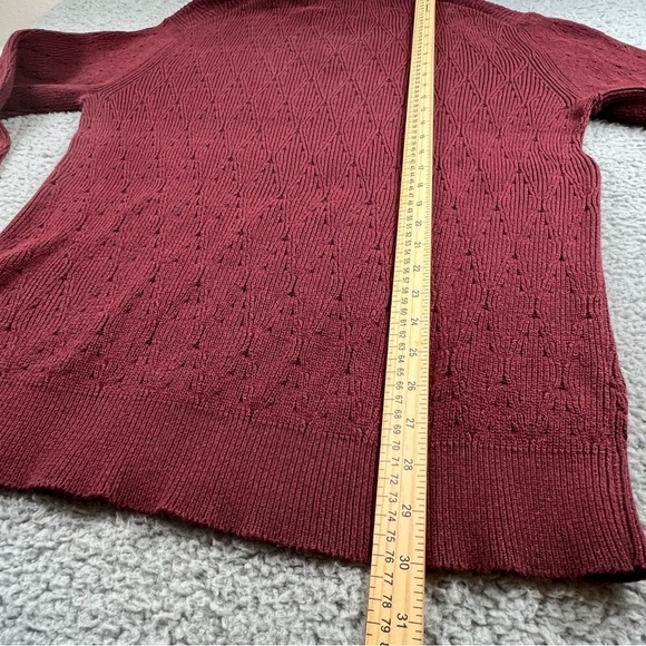 Tommy Bahama Sweater Mens XL Dark Maroon Quarter Zip Long Sleeve - Picture 9 of 9
